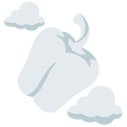 cloud and bell pepper