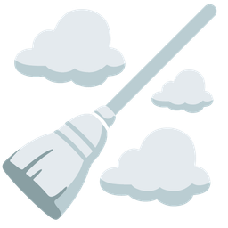 cloud and broom