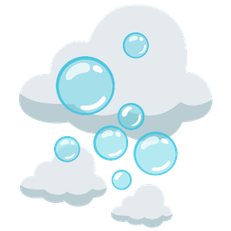 cloud and bubbles