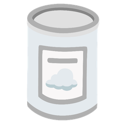 cloud and canned food