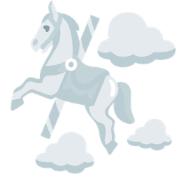 cloud and carousel horse