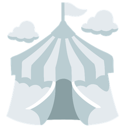 cloud and circus tent