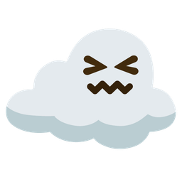 cloud and confounded face