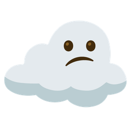 cloud and confused face