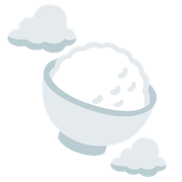 cloud and cooked rice