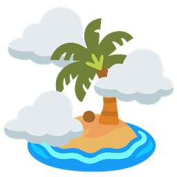 cloud and desert island