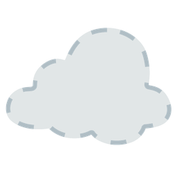 cloud and dotted line face