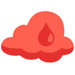 cloud and drop of blood