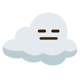Cloud and Expressionless face