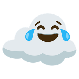 Cloud and Face with tears of joy