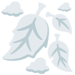 cloud and fallen leaf