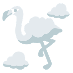 cloud and flamingo