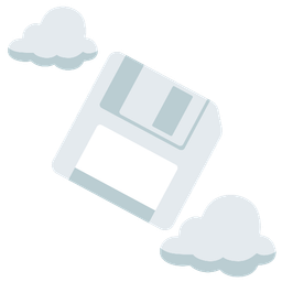 cloud and floppy disk