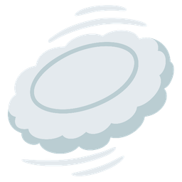 cloud and flying disc