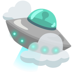 cloud and flying saucer