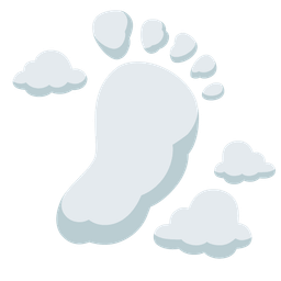 cloud and footprints