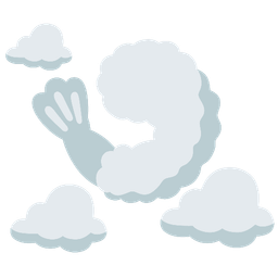cloud and fried shrimp