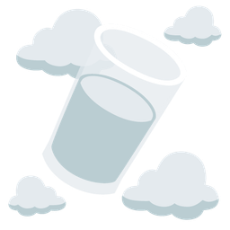 cloud and glass of milk