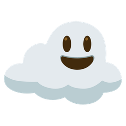 Cloud and Grinning face with big eyes