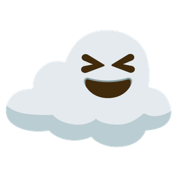 Cloud and Grinning squinting face