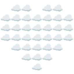 cloud and heart suit