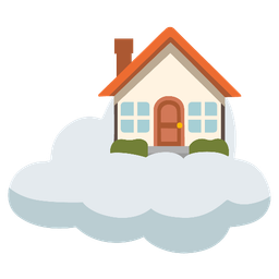 cloud and house