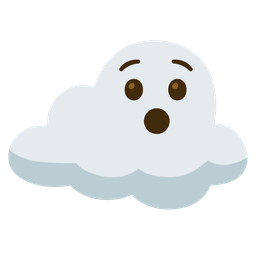 cloud and hushed face