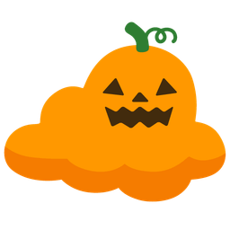 cloud and jack-o-lantern