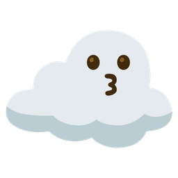 Cloud and Kissing face