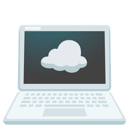 cloud and laptop