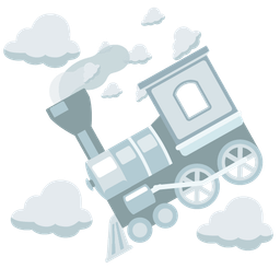 cloud and locomotive