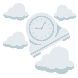 cloud and mantelpiece clock