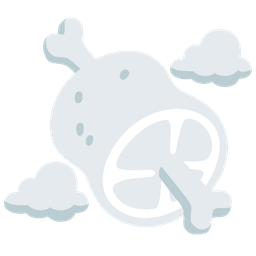 cloud and meat on bone