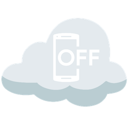 cloud and mobile phone off