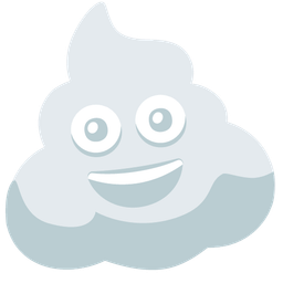 cloud and pile of poo