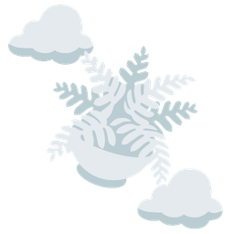 cloud and potted plant