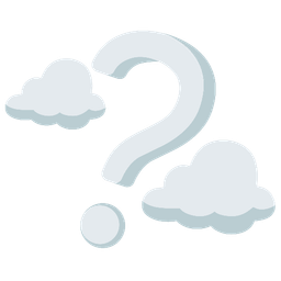 cloud and red question mark