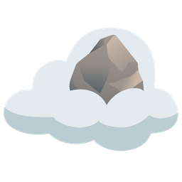 cloud and rock