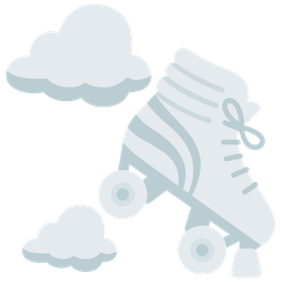 cloud and roller skate