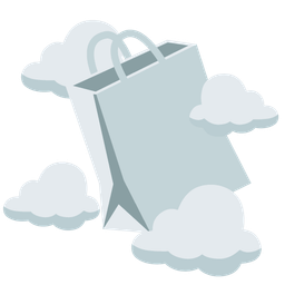 cloud and shopping bags