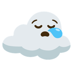 cloud and sleepy face