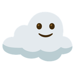 Cloud and Slightly smiling face