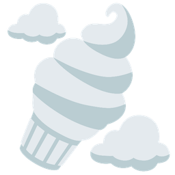 cloud and soft ice cream