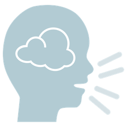 cloud and speaking head