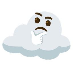 cloud and thinking face