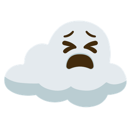 cloud and tired face