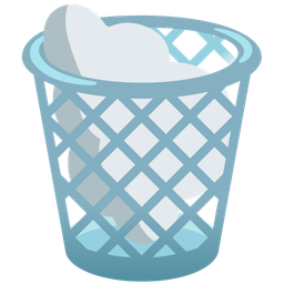 cloud and wastebasket
