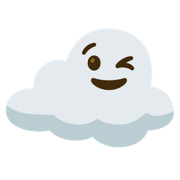 Cloud and Winking face