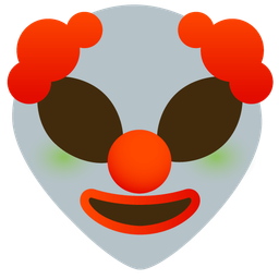 clown face and alien