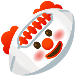 clown face and american football